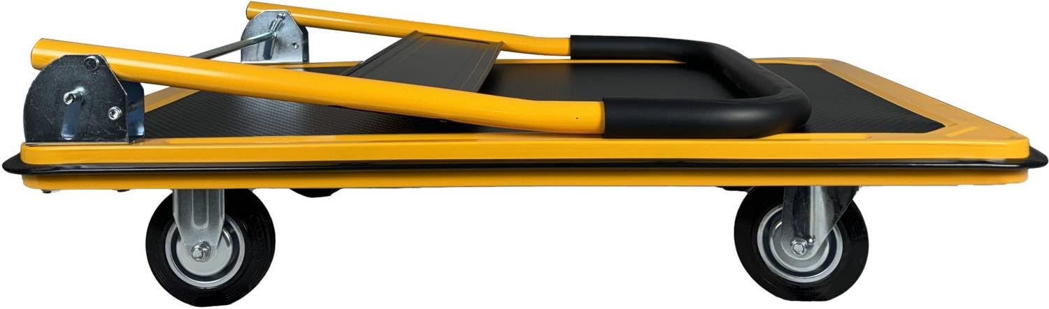 EverBest® Portable Platform Trolley for Lifting Heavy Weight, (Metal 150kg Yellow)-Material Handling Products-Welbuilt Products-Aman Overseas