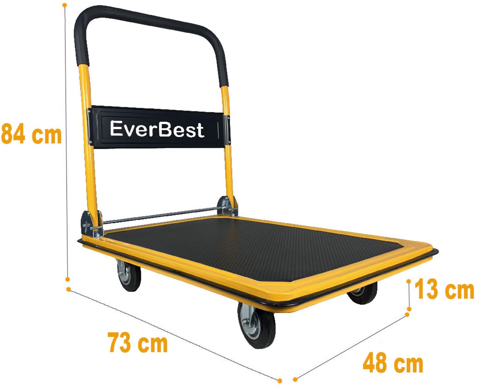 EverBest® Portable Platform Trolley for Lifting Heavy Weight, (Metal 150kg Yellow)-Material Handling Products-Welbuilt Products-Aman Overseas