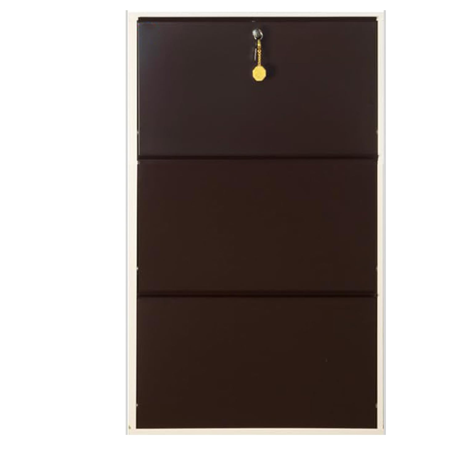 26" Wall Mounted Metal Shoe Rack 3 Door | 9 Pairs Footwear | Shoe Chappal Stand Organizer with Lock